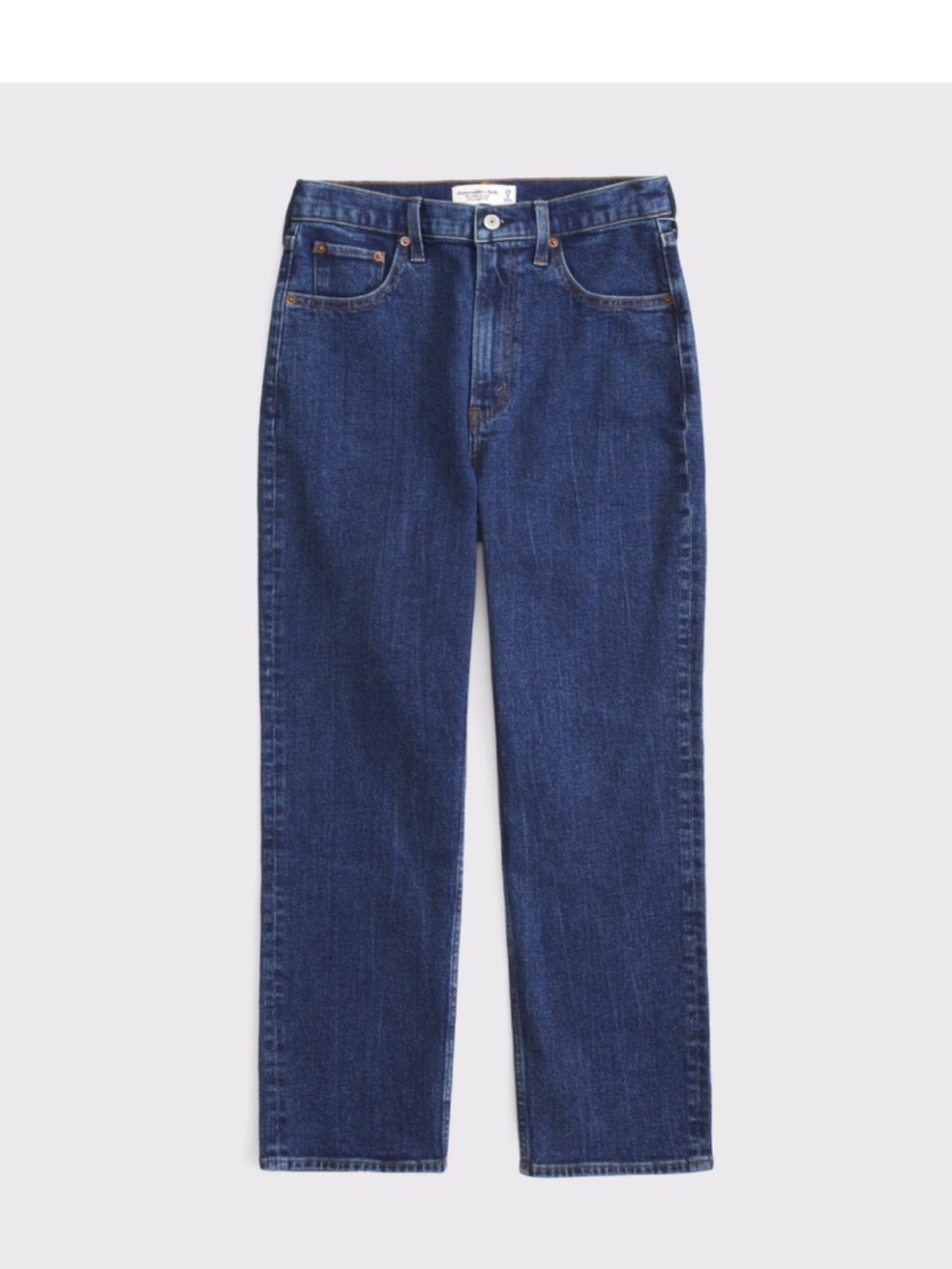 A&F Ankle Straight Ultra High Rise Jeans